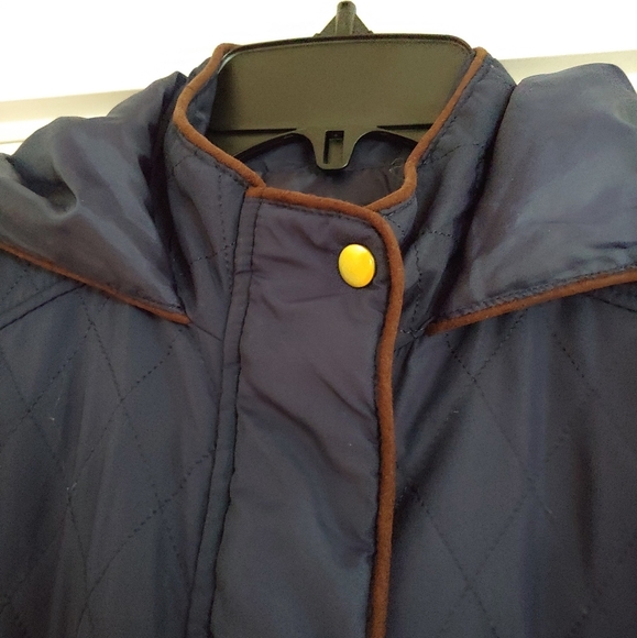 Quilted Jacket with hood Navy Size small - Picture 4 of 12